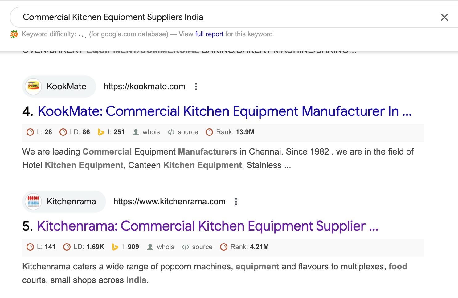 Live Keyword Ranking Screenshots