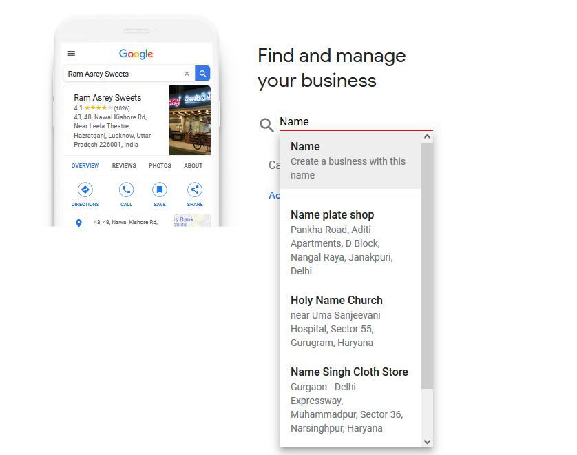 Begin a Google My Business Claim 