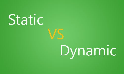 differce Between static & dynamic website
