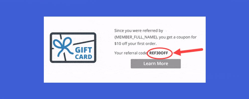 Look out for referral codes