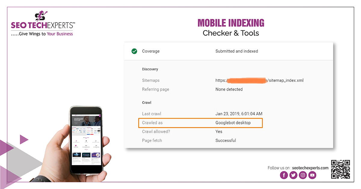 mobile first indexing test